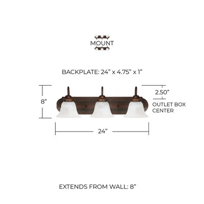 Capital Lighting Arthur 3 - Light Vanity in  Burnished Bronze