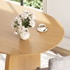 79" Farmhouse Oval Black Dining Table for 6-8 People with Round Arched Table Legs for Dining Room and Living Room - 3 of 4