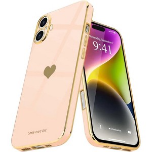 Entronix Case Compatible with iPhone 17 - [Flexible] Luxury Glossy Heart - 1 of 4