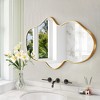 Beautyolove Sleek-finished Gold Aluminum Alloy Framed Irregular Wall Mirror Stylish Wall Mirror for Home - 2 of 4
