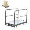 Acekool Heavy Duty Platform Truck Cart with 2000 lbs Capacity, Steel Flatbed Dolly with 4 Swivel Casters and Removable Handrails - 2 of 4