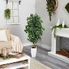 HomeStock  4.5 ft. Artificial Ficus Tree in Planter for Indoor/Outdoor - 4 of 4