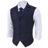 Men's Paisley Suit Vest and Tie Set Classic Floral Necktie Square Gothic Waistcoat for Tuxedo - 2 of 4