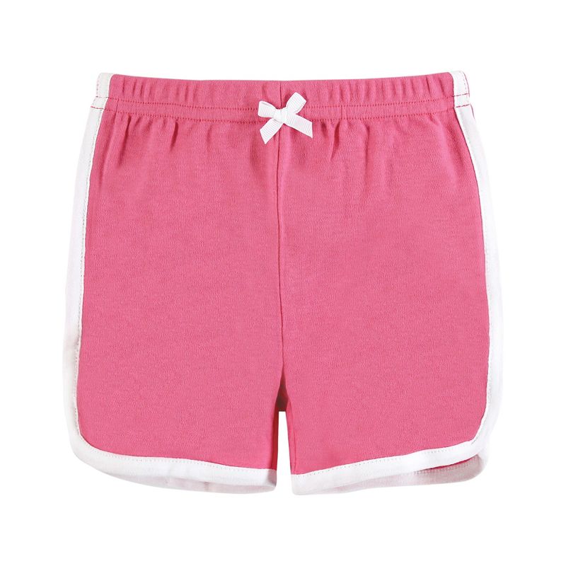 Hudson Baby Girl Shorts Bottoms 4-Pack, Pink Lilac, 4 of 7
