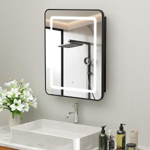 Lighted Medicine Cabinet with Mirror Wall Mounted Bathroom Mirror with Storage - 1 of 4