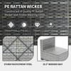 7-Piece Outdoor Patio Furniture Set with Glass Top Coffee Table, PE Rattan Wicker Sectional Modular Conversation Sofa Set w/ Cushions for Patio - 4 of 4