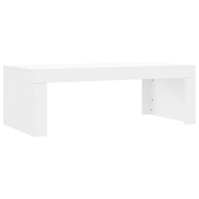 vidaXL Modern White Coffee Table Engineered Wood Convenient Size for Living Room/OfficeSmooth Moisture-Resistant Surface Easy Clean & Assembly