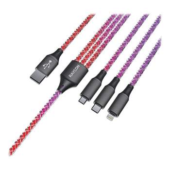Raycon® Light-up LED 3-in-1 Cable, 4-Ft.