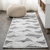 Jazz High-Low Pile Art Deco Geometric Indoor/Outdoor Area Rug  - JONATHAN Y - 4 of 4