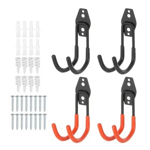 Unique Bargains Heavy Duty Hanging Tool Ladder Bike Garage Storage Utility Hooks 4 Pcs - 1 of 4