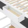 CAVINAS Twin Size Loft Bed Modern Wooden Bed Frame with Desk, 3 Drawers, Blackboard and Guardrail for Bedroom - 3 of 4
