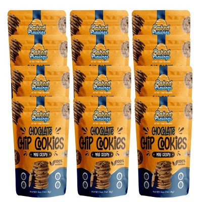 Baked Cravings Mini Crisp Chocolate Chip Cookies - Case of 3/4 pack, 5 oz
