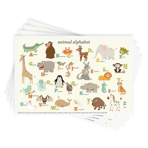 Aoibox Disposable Stick-on Placemats for Baby & Kids, Restaurant Table Mats with Animal Alphabet Theme, Toddler Baby Placemat,40PCS - 1 of 4