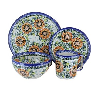 Blue Rose Polish Pottery Vena Dinnerware (4 PC) - 1 of 1