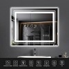 GlasFlength Decorative Wall Mirrors Rectangular Small Mirror Wall Art Wall Mirror Bathroom Mirrors for Over Sink Living Room, White, 24"*32"*32" - 3 of 4