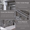 Mastgoal 26" Nightstand with Charging, 23.6" Farmhouse Wood Rustic Side Table & 3 Drawers - 4 of 4