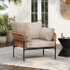 CAVINAS Outdoor Rattan Patio Chairs with Powder Coated Iron Frame & Cushions,Comfy Lounge Chair for Garden,Backyard,Balcony - 2 of 4