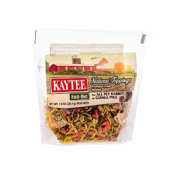 Kaytee Natural Toppings with Carrot & Strawberry Rabbit, Guinea Pig Treats - 1oz