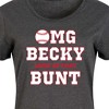 Women's - Instant Message - Omg Becky Look At That Bunt Graphic T-shirt Dress - 2 of 4