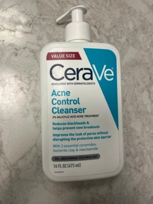 Cerave Acne Face Cleanser With 2% Salicylic Acid And Purifying Clay For ...