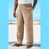 KingSize Men's Big & Tall Elastic Waist Gauze Cotton Pants - 4 of 4
