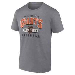 MLB San Francisco Giants Men's Gray Bi-Blend Short Sleeve T-Shirt - 1 of 3