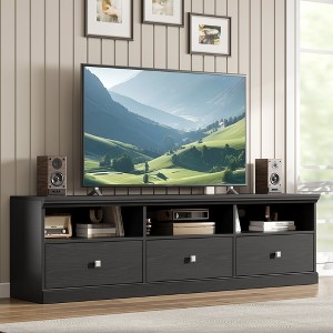 70in TV Stand for TVs up to 80", Mid Century Modern Entertainment Center with Drawer, TV Console Media Cabinet for Living Room, Bedroom - 1 of 4