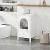 FAMYYT 20 in. Single Sink Freestanding White Bath Vanity with White Ceramic Top, Stainless Steel Hinges - 3 of 4