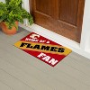 Evergreen Home of a Fan Calgary Flames 28" x 16" Woven PVC Indoor Outdoor Doormat - 4 of 4