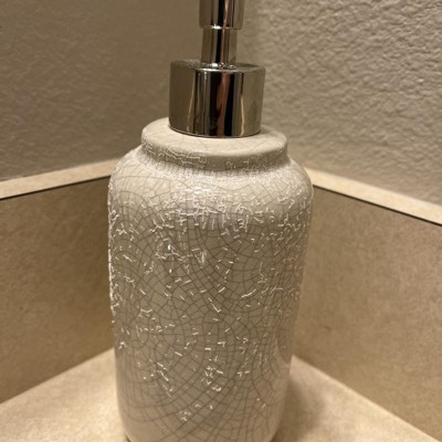 Soap Pump Ceramic Crackle Cream - Threshold™