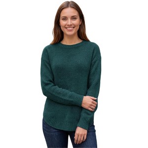 INSPIRE CHIC Women's Crew Neck Long Sleeve Ribbed‑Hem Knit