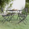 vidaXL Garden Dining Set Anthracite Expanded metal mesh with e-coating - 31.5" table length 4 - 2 of 4