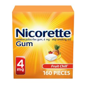 Nicorette 4mg Stop Smoking Aid Nicotine Gum - Fruit Chill - 160ct
