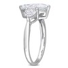EVERLY JEWELRY | Sterling Silver 2 1/2 CT DEW Created Moissanite-White 3-Stone Ring - 2 of 4