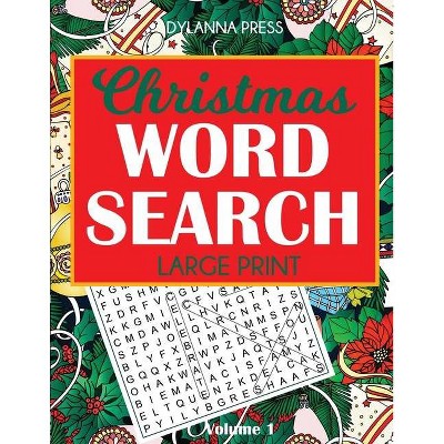 Christmas Word Search Puzzles, Large Print - by  Dylanna Press (Paperback)