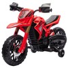 Qaba Kids Motorcycle, 6V Battery Powered Dirt Bike with Training Wheels, Horn & Start Sound, Electric Motorcycle for Kids 3-8 Years, Red - 4 of 4