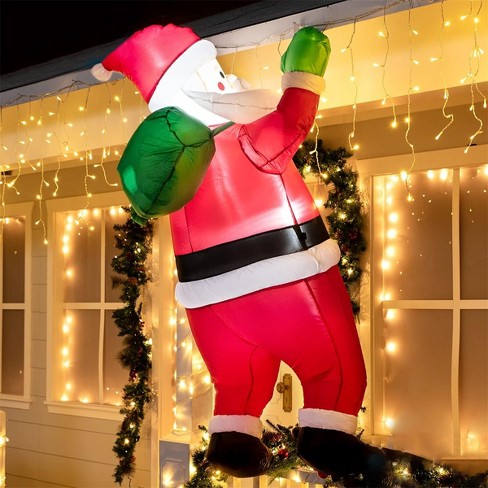 GIANT 12FT SANTA WITH GIFT SACK CHRISTMAS INFLATABLE store YARD DECORATION