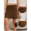 INSPIRE CHIC Women's Drawstring Satin High Waist Casual Flared Flowy Silk Skater A-Line Mini Skirts - 2 of 4