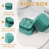Unique Bargains Velvet Octagon Wedding Proposal Engagement 2 Slot Jewelry Storage Ring Box - 3 of 4