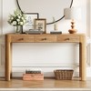 Whisen Rustic Console Table & Entryway Table, Sturdy Sofa Table with 3 Concealed Drawers, Thick Legs - 2 of 4