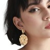 SOHI Women's Dented Circular Drop Earrings - 4 of 4