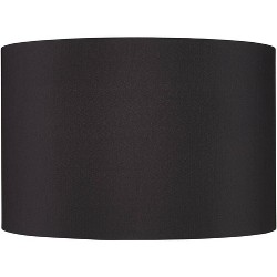 Springcrest Black Faux Silk Large Drum, 17 Inch Tall Drum Lamp Shade
