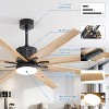 BestParts 76-Inch Smart Ceiling Fan with Dimmable Tri-Color LED Control, DC Motor, 6 Speeds, Solid Wood Blades - 2 of 4