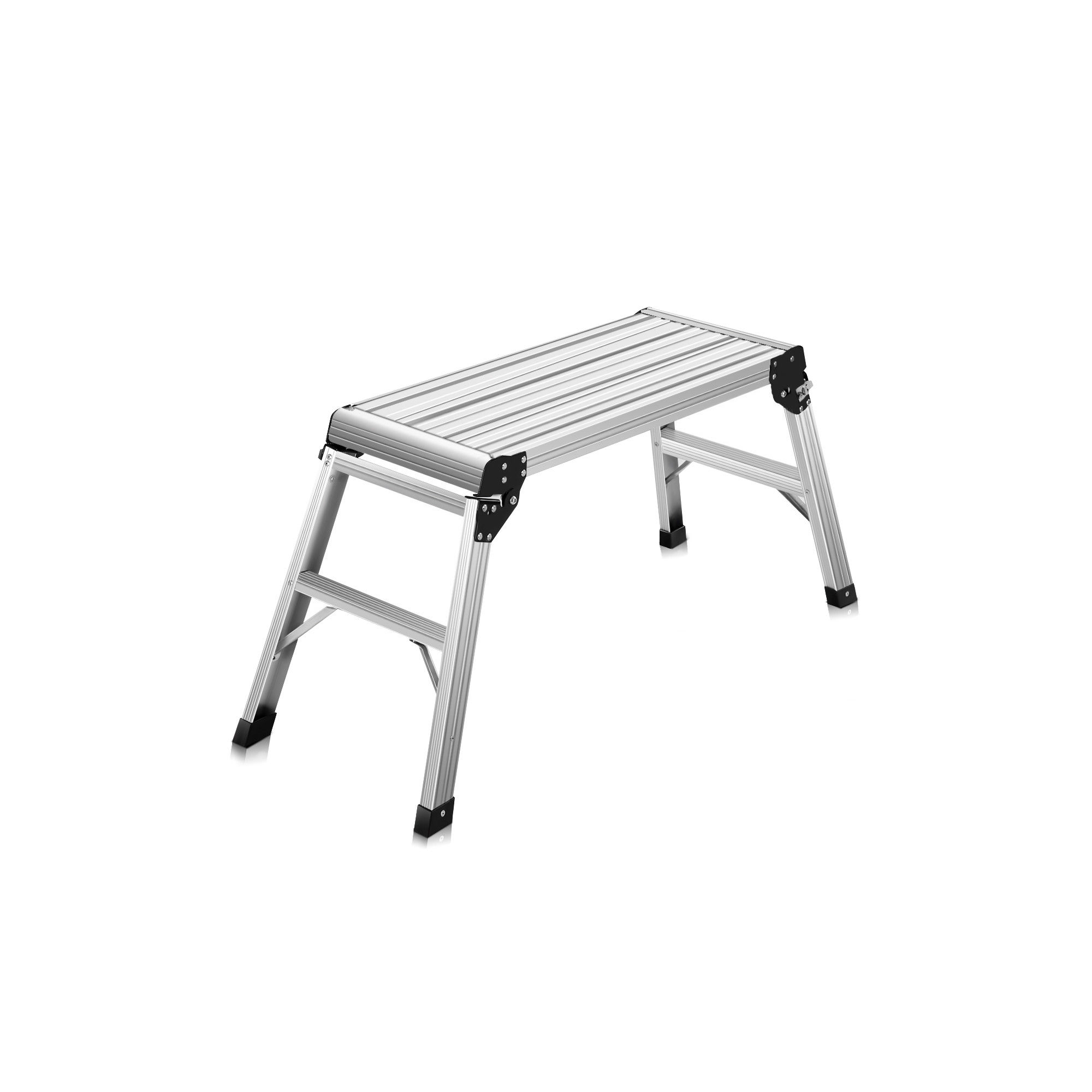 Costway HD EN131 Aluminum Platform Drywall Step Up Folding Work Bench Stool Ladder
