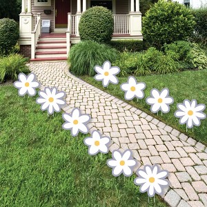 Big Dot of Happiness Purple Daisy Flowers - Lawn Decorations - Outdoor Floral Party Yard Decorations - 10 Piece - 1 of 4