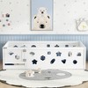 CAVINAS Kids Toddler Bed with Safety Guardrails,Twin/Full Size Floor Bed with Door,Montessori Bed for Bedroom,White - 4 of 4