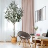 Kazeila Faux Plant, 10FT Detachable Pole Olive Tree in Wicker/Rattan Basket，for Outdoor Courtyard, Garden Entrance, etc. - 2 of 4