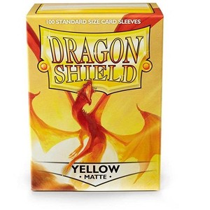 Dragon Shield 10 Packs Dragon Shield Matte Yellow Standard Size 100 ct Card Sleeves Display Case - 1 of 4
