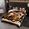 Christmas Snowman-Themed Thickened Warm Quilt 3-Piece Set Cartoon-Printed Winter Bedding Set for Kids and Adults Bedroom Bed Decor - 3 of 4