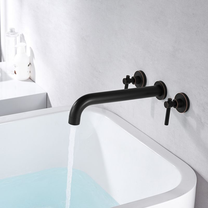 SUMERAIN Wall Mount Tub Faucet Long Spout Bathtub Faucet with Rough in Valve, Oil Rubbed Bronze, 3 of 9